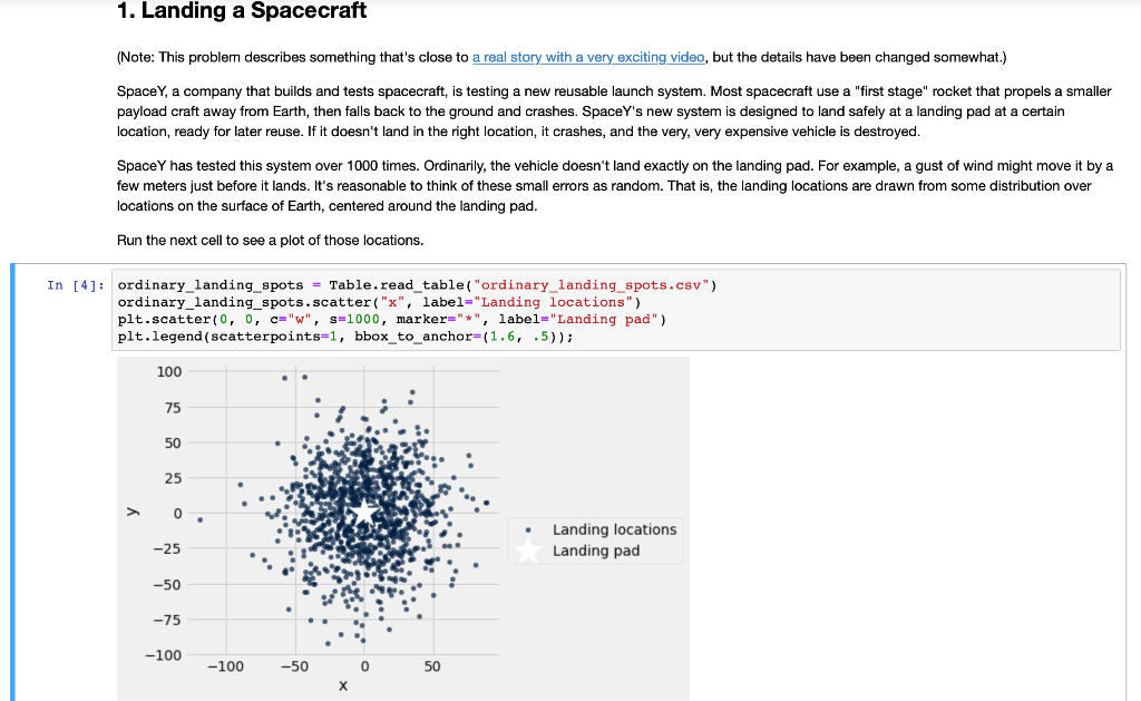 1. Landing a Spacecraft (Note: This problem describes | Chegg.com