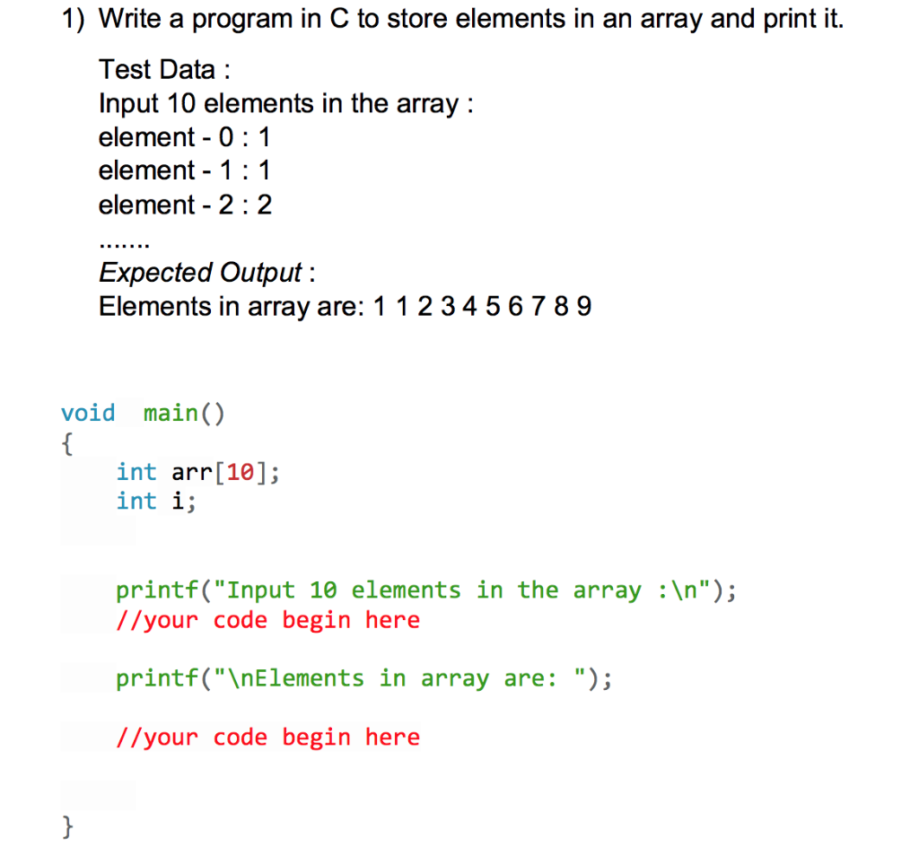 solved-1-write-program-c-store-elements-array-print-test-data-input