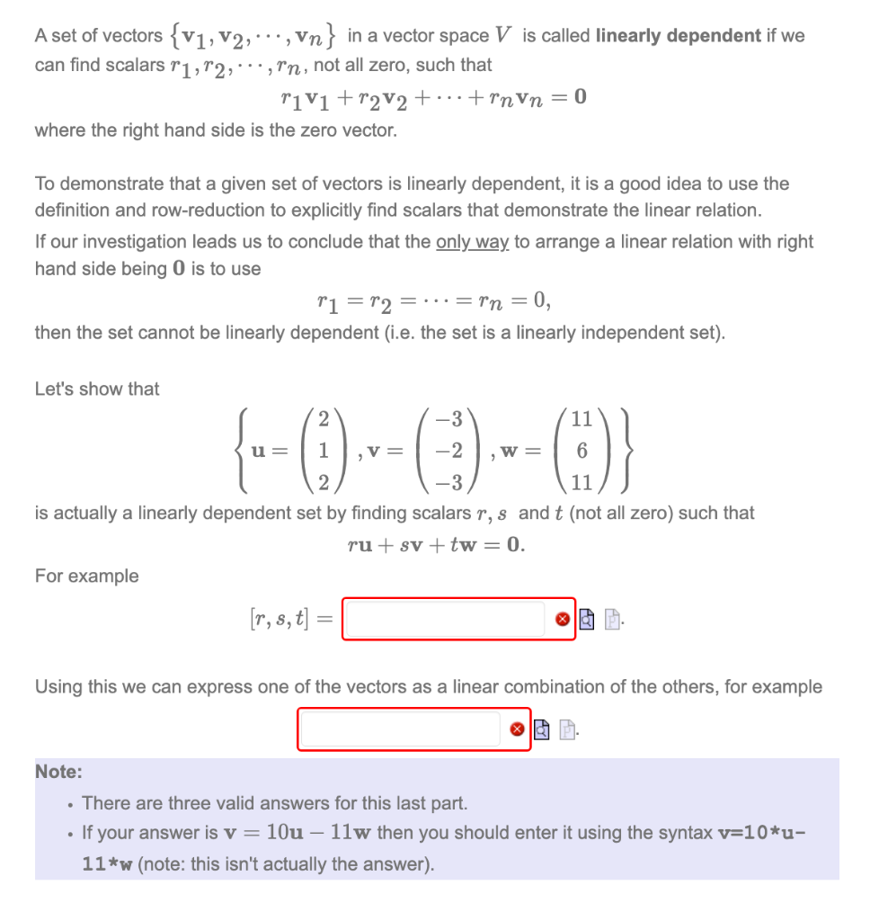 Solved The vectors | Chegg.com