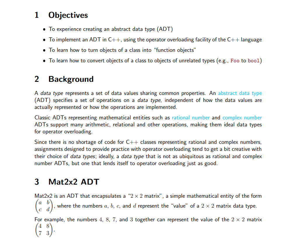 Operator Overloading Like most languages, C++ supports a set of