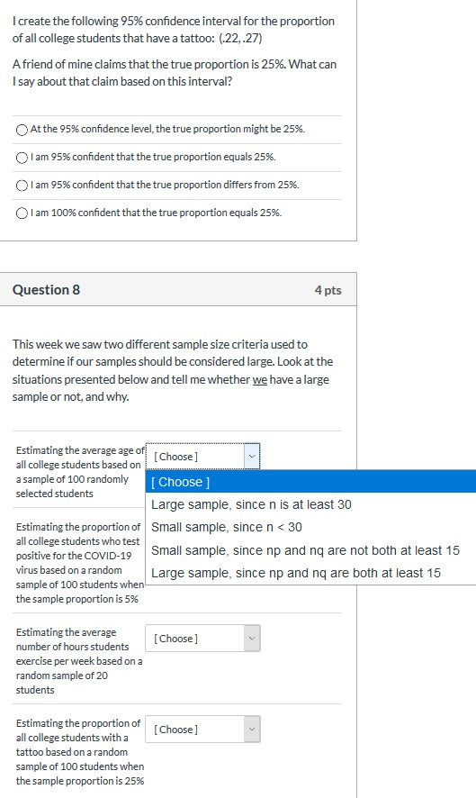 Solved A random sample of 82 college students were asked how | Chegg.com