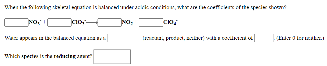 Solved When The Following Skeletal Equation Is Balanced Chegg Solved When The Following Skeletal Equation Is Balanced Chegg