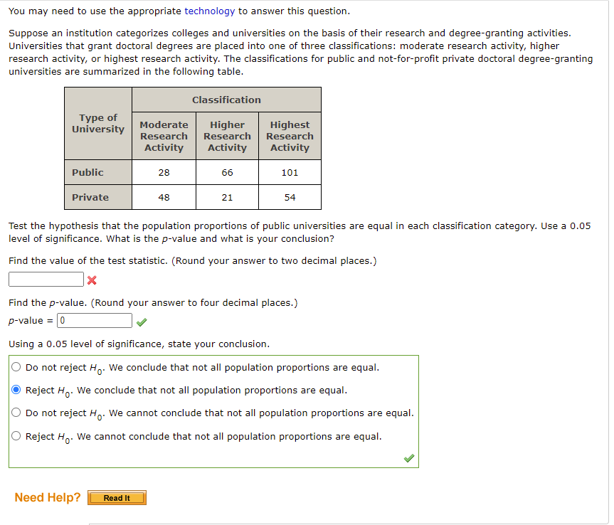 Solved Suppose an institution categorizes colleges and | Chegg.com