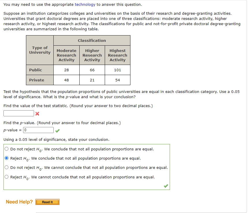 Solved Suppose An Institution Categorizes Colleges And Chegg Com