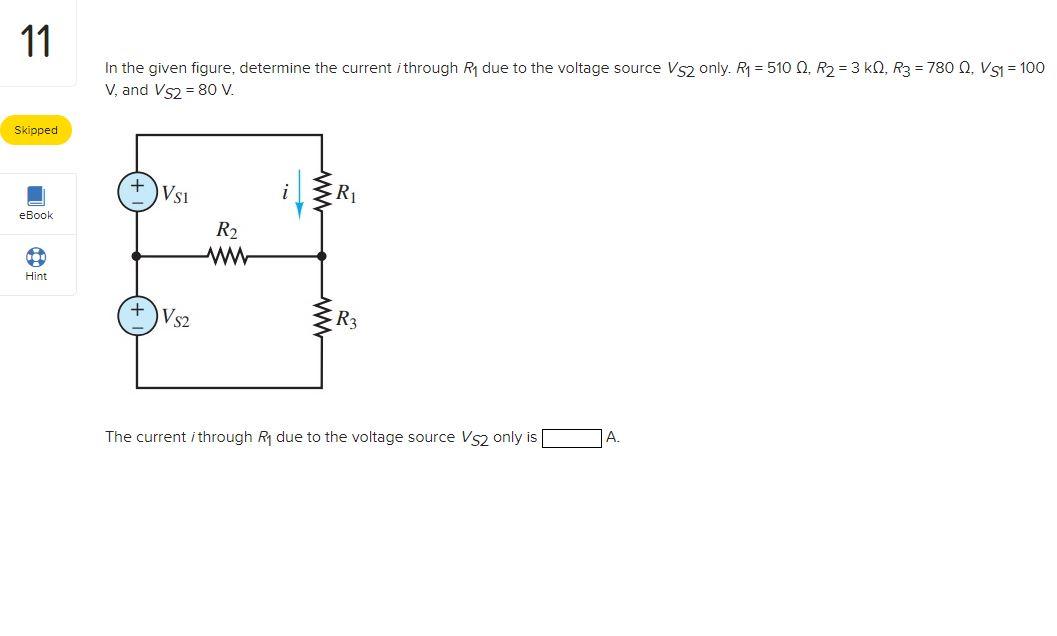 Solved In The Given Figure, Determine The Current I Through | Chegg.com