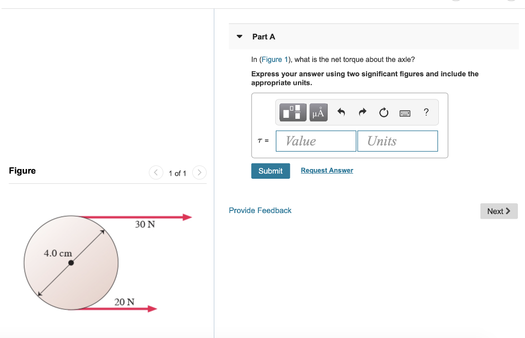 Solved Part A In (Figure 1), what is the net torque about | Chegg.com