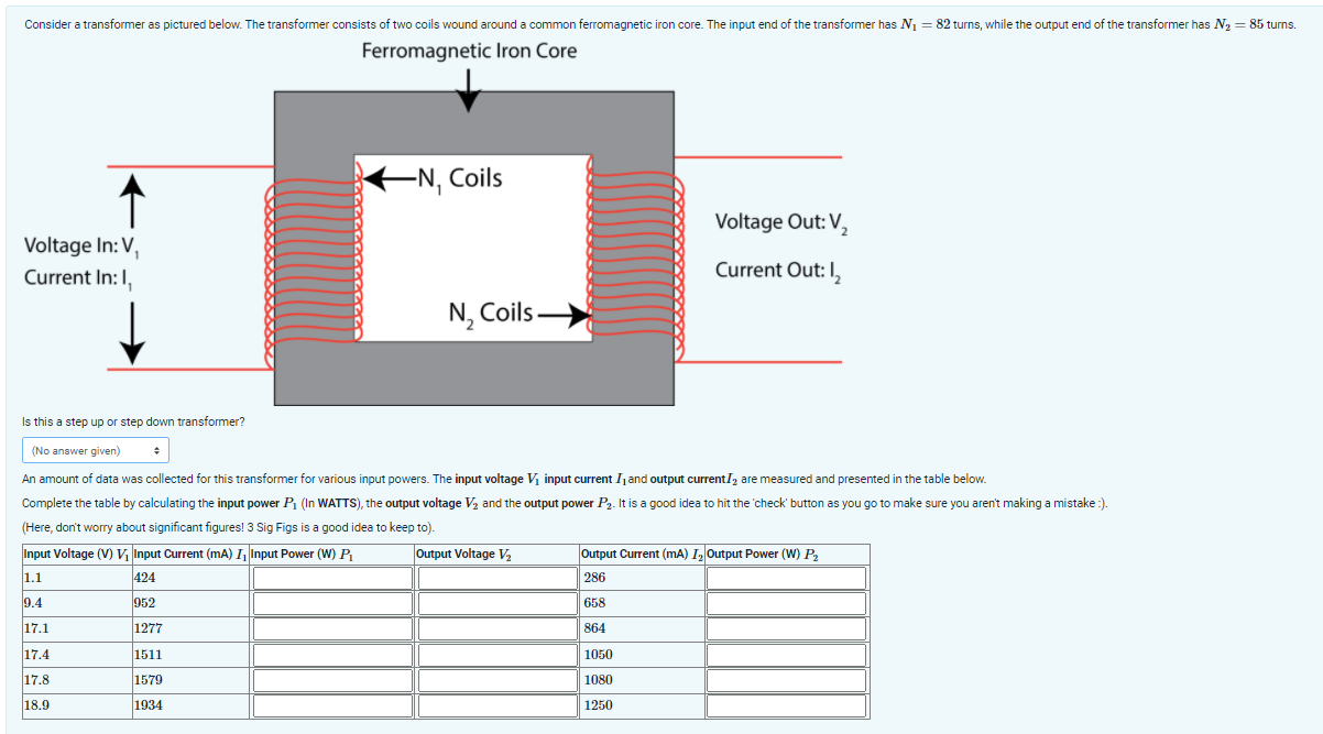 Solved Is this a step up or step down transformer? An amount | Chegg.com