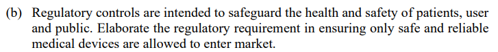 Solved (b) Regulatory Controls Are Intended To Safeguard The | Chegg.com