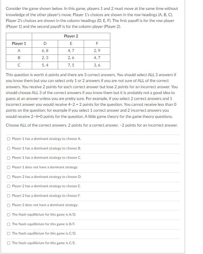 Solved Consider the game shown below. In this game, players | Chegg.com