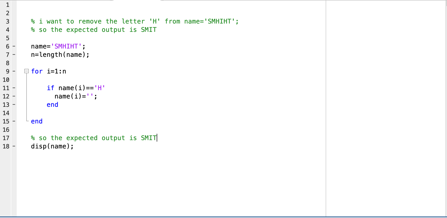 Solved 1 2 3 4 5 6 - % i want to remove the letter 'H' from | Chegg.com