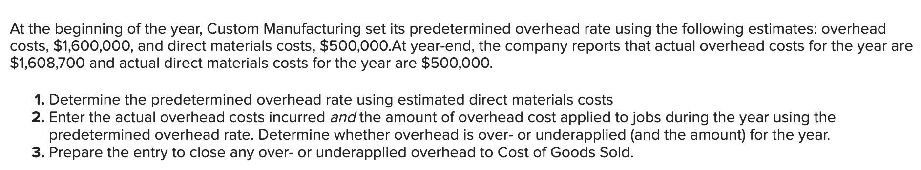 assignment of overhead costs to jobs