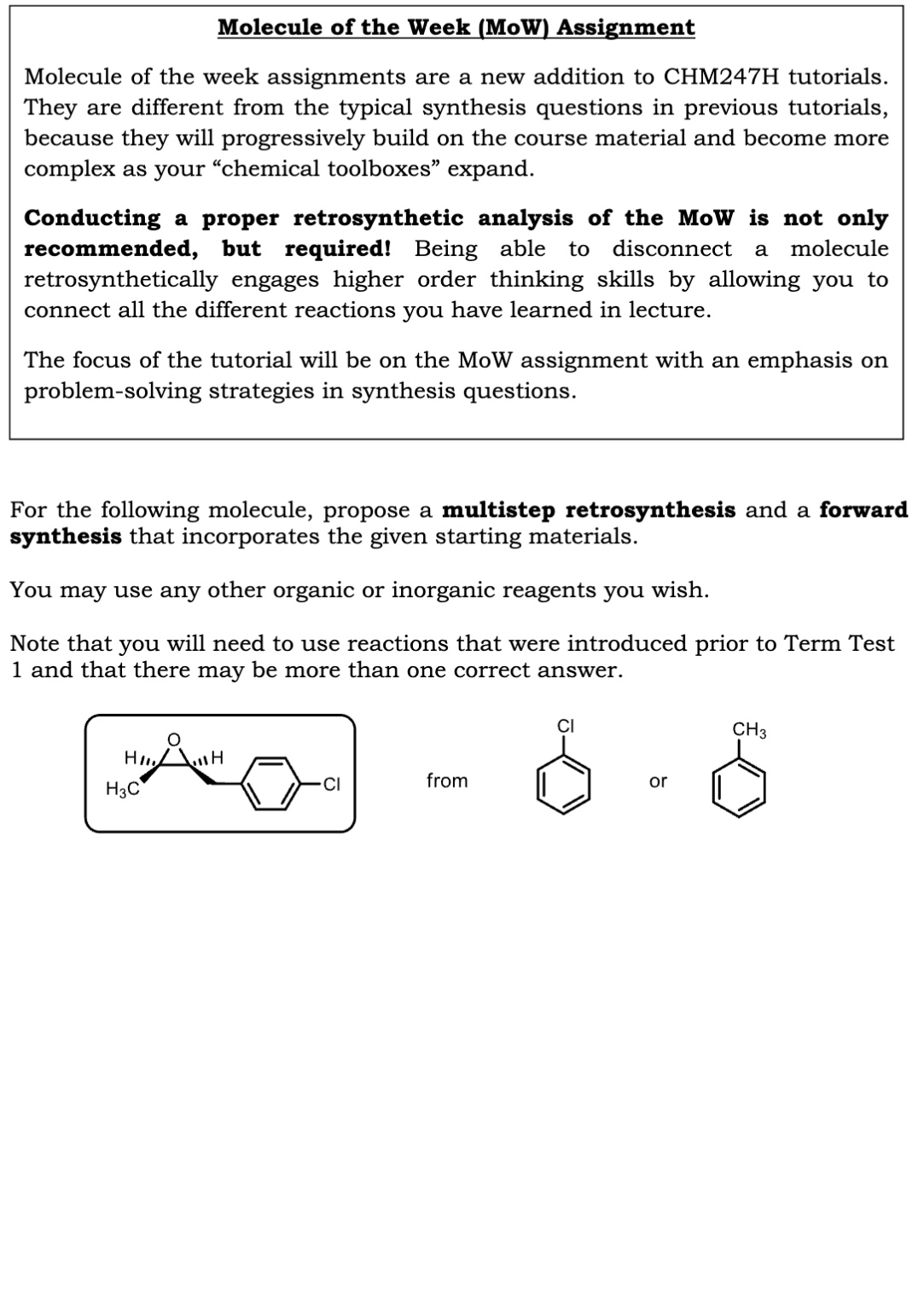 Solved Molecule Of The Week (MoW) Assignment Molecule Of The | Chegg.com