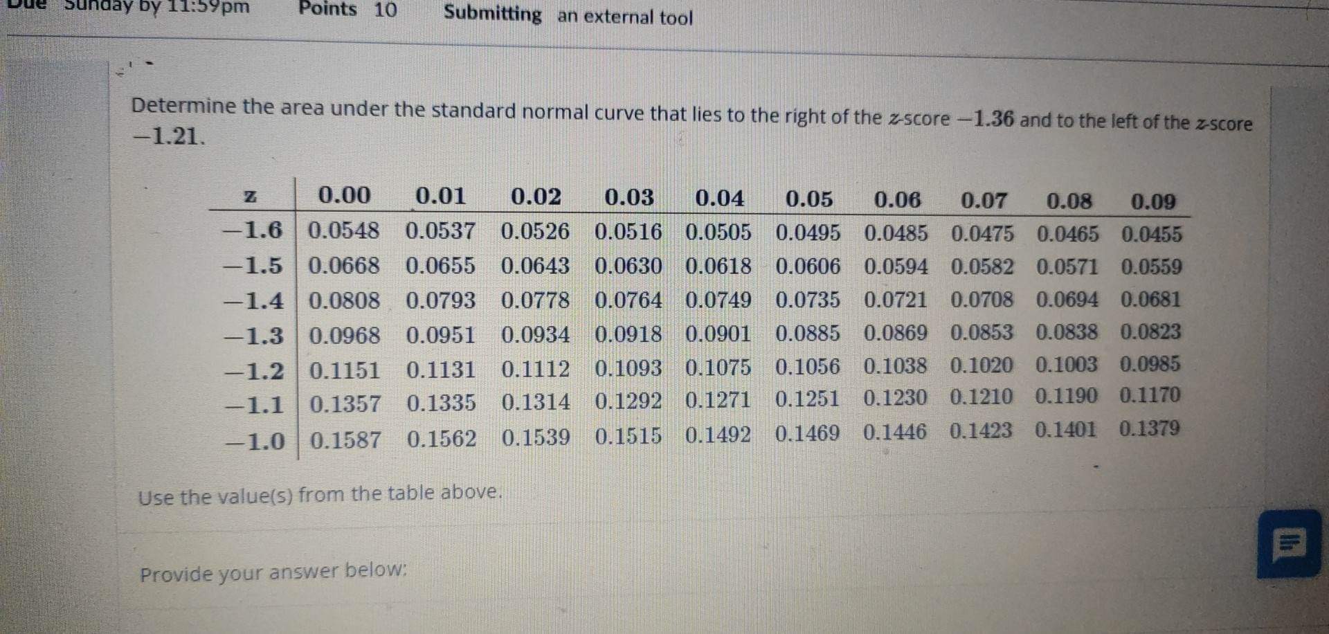 Solved Determine the area under the standard normal curve | Chegg.com