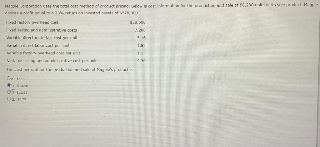 solved-magpie-corporation-uses-the-total-cost-method-of-chegg