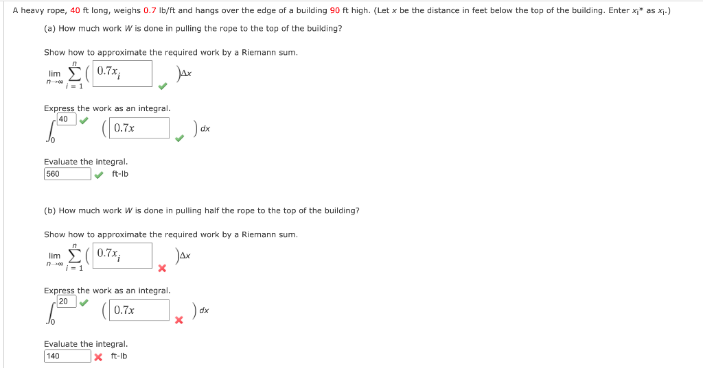 Solved (a) How much work W is done in pulling the rope to | Chegg.com