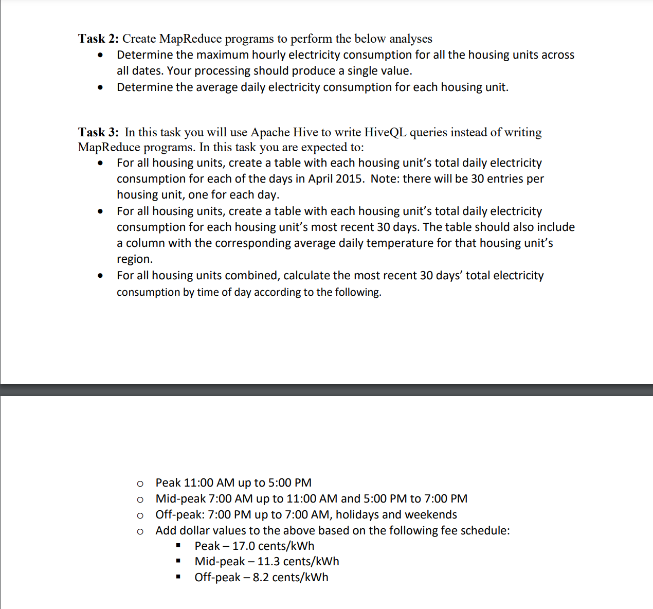 Solved Housing Unit Information A CSV file is provided