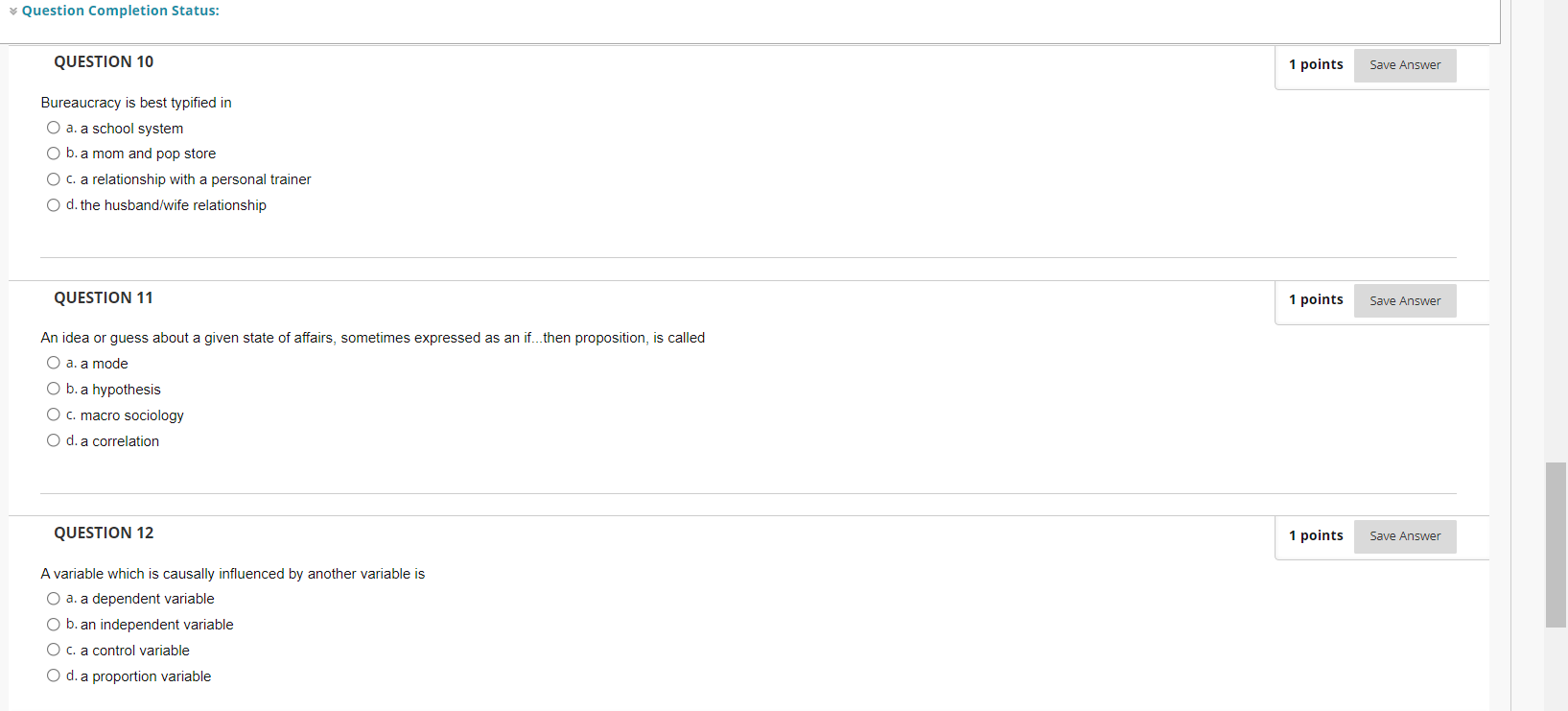 Solved Question Completion Status: QUESTION 10 1 points Save | Chegg.com