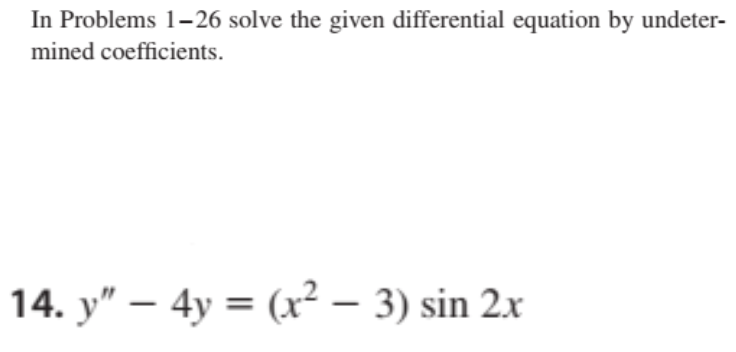 Solved In Problems 1-26 solve the given differential | Chegg.com