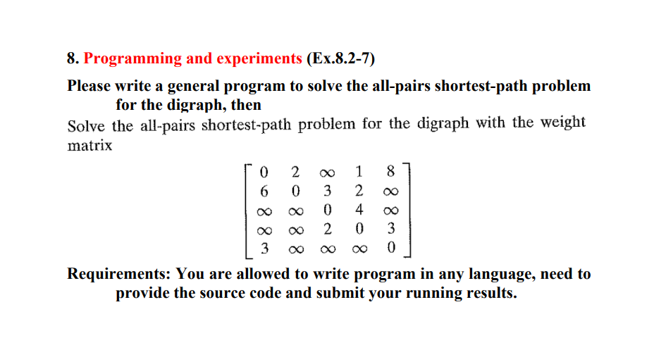 Solved 8. Programming And Experiments (Ex.8.2-7) Please | Chegg.com