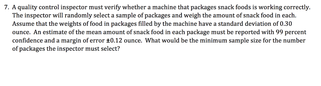 Solved 7. A quality control inspector must verify whether a | Chegg.com