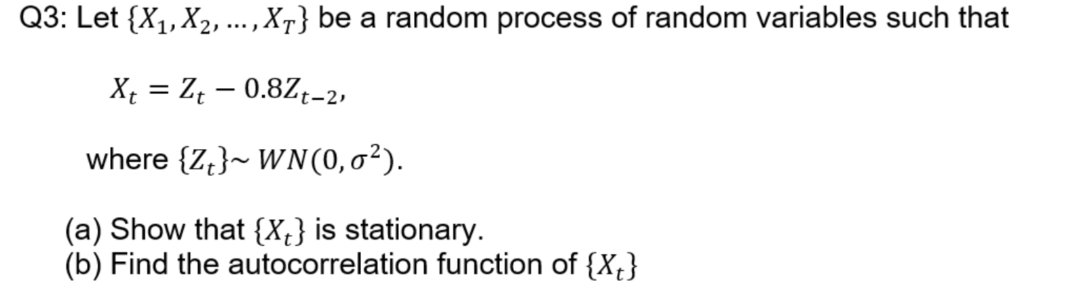 Solved Q3: Let {X1,X2, ...,X7} be a random process of random | Chegg.com