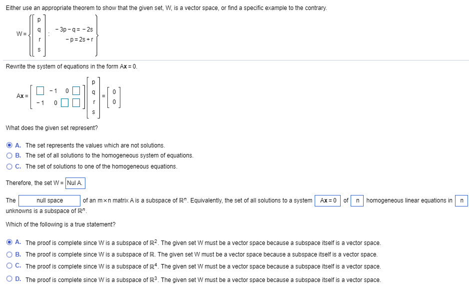 Solved Either use an appropriate theorem to show that the