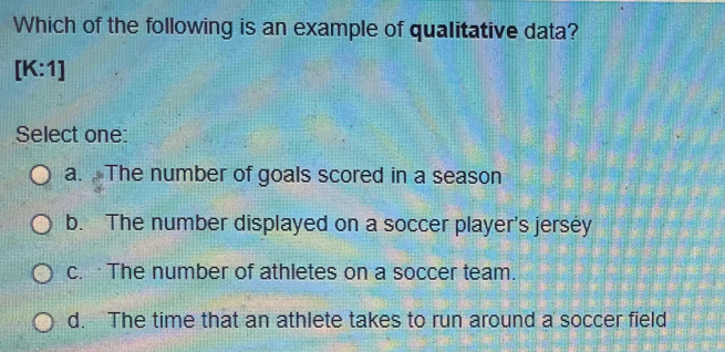 Solved Which of the following is an example of qualitative | Chegg.com