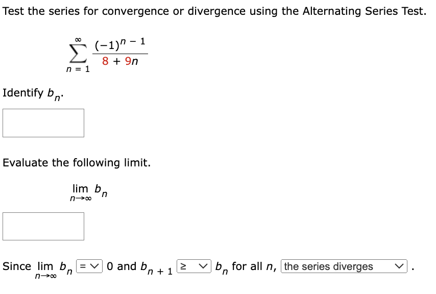 Solved Test the series for convergence or divergence using | Chegg.com