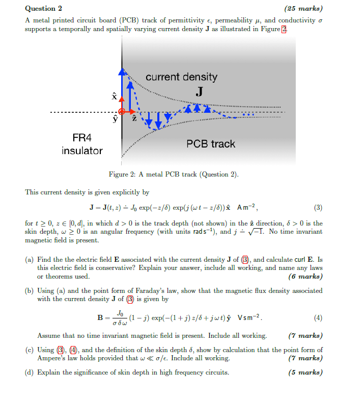 Question 2 25 Marks A Metal Printed Circuit Boar Chegg Com