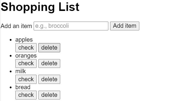 Solved Javascript shopping list add code for a