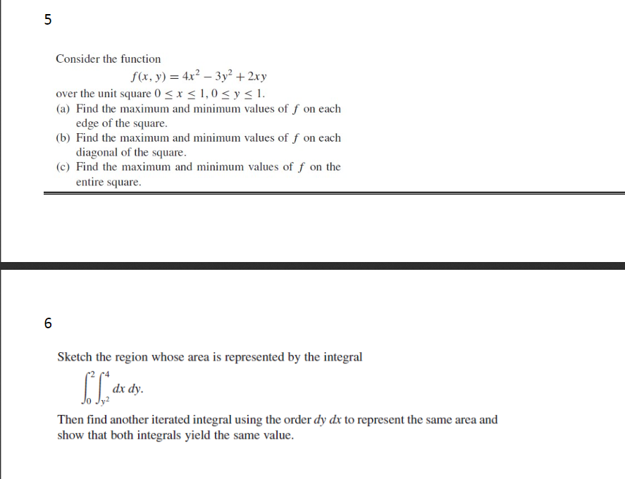 5 Consider The Function F X Y 4x2 3y2 2xy