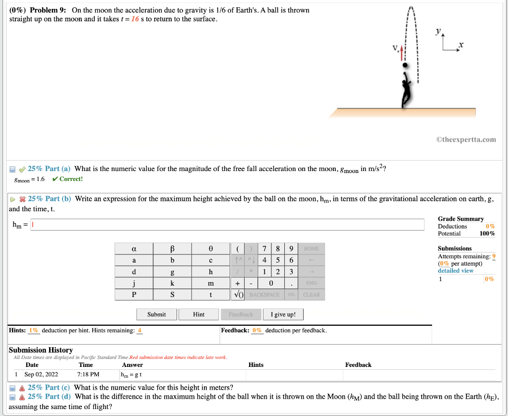solved-0-problem-9-on-the-moon-the-acceleration-due-to-chegg