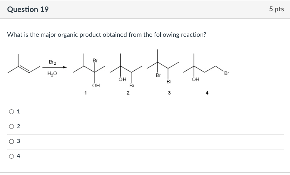 Solved What Is The Major Organic Product Obtained From The | Chegg.com