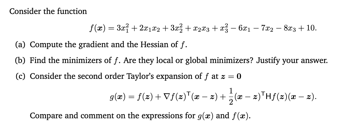 Solved Consider The Function F X 3x 2x1x2 3x X2 Chegg Com