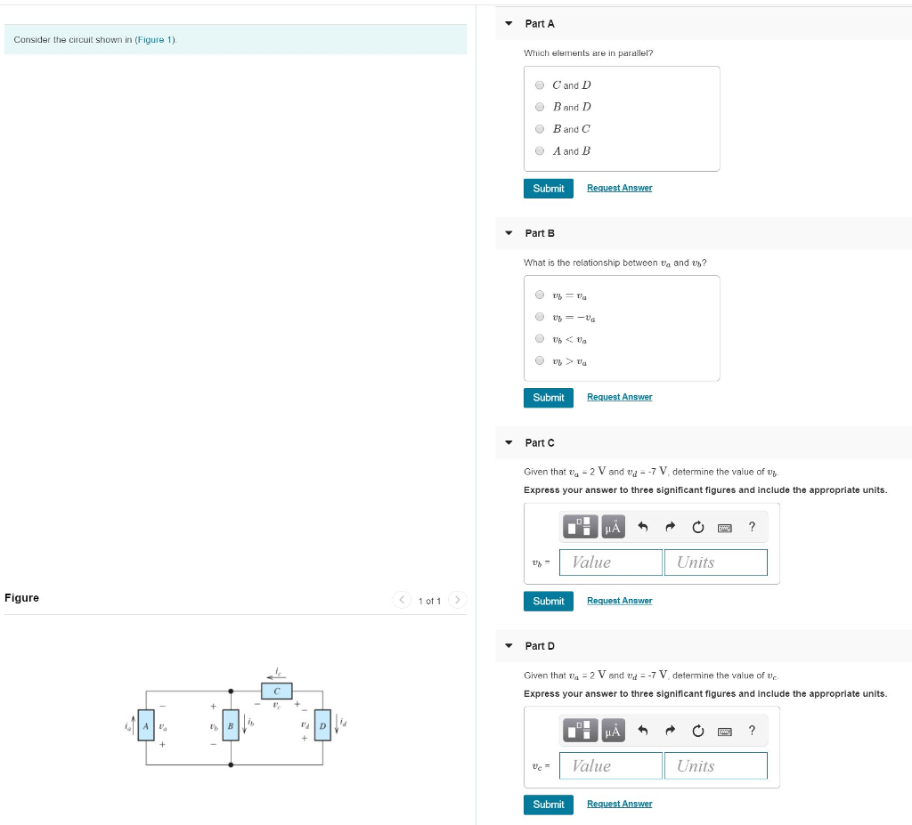 Solved Part A Consider the circuit shown in (Figure 1) Which | Chegg.com