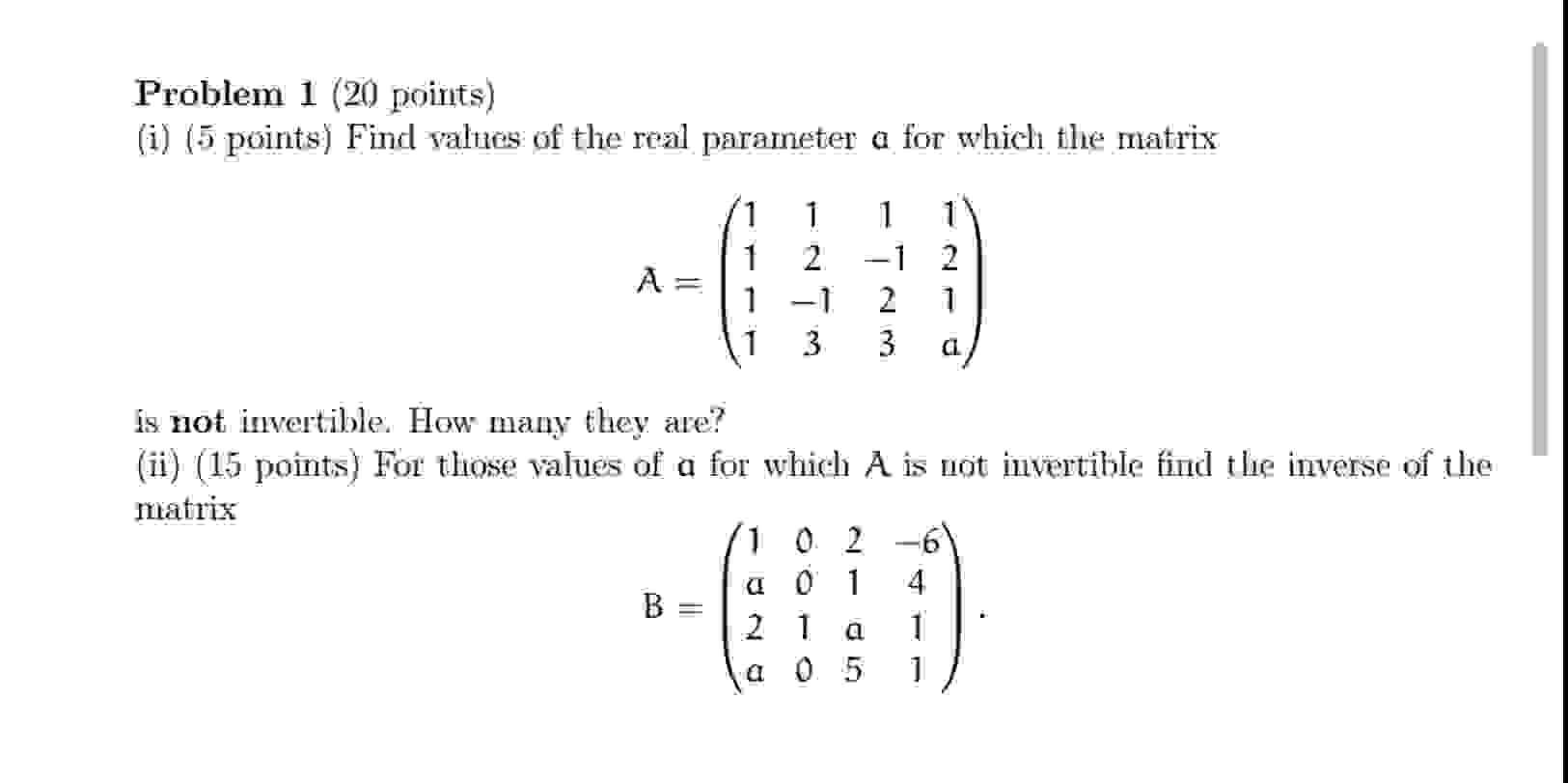 Solved This is a question about linear algebra, please show | Chegg.com