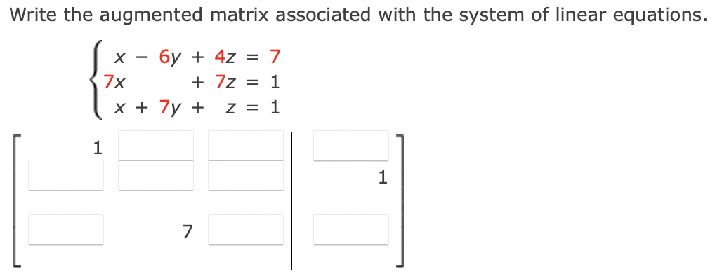 solved-write-the-augmented-matrix-associated-with-the-system-chegg