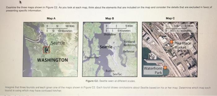 Solved Examine the three maps shown in Figure C2. As you | Chegg.com