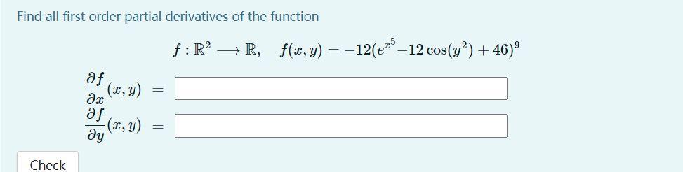Solved Find all first order partial derivatives of the | Chegg.com