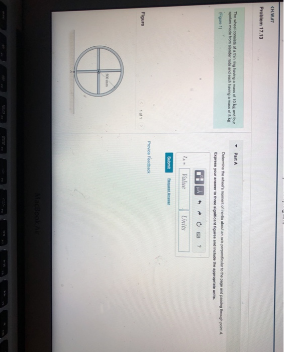 Solved Problem 17.13 Part A The wheel consists of a thin