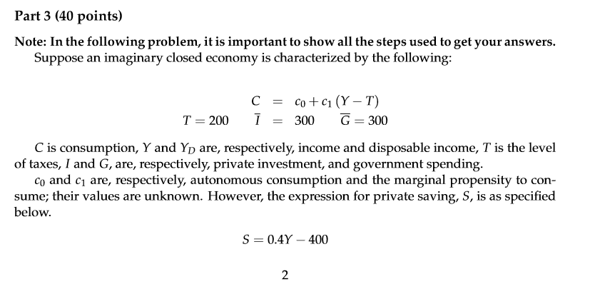 Solved Part 3 (40 points) Note: In the following problem, it | Chegg.com