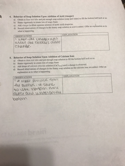 Chem 131 Soap Making Lab and Properties of Soaps