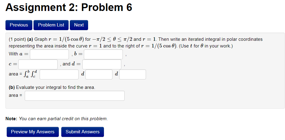 Solved Assignment 2: Problem 6 Previous Problem List Next 1. | Chegg.com