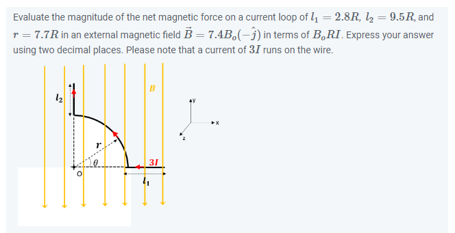 Solved Evaluate the magnitude of the net magnetic force on a | Chegg.com