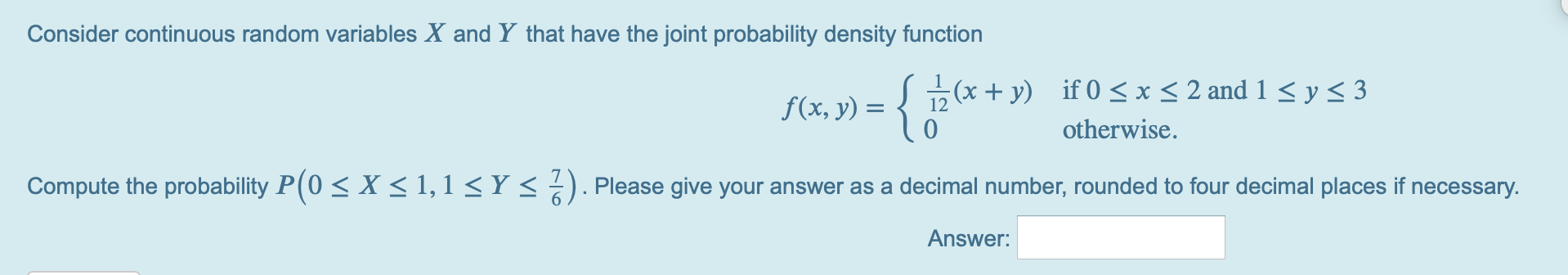 Solved Consider Continuous Random Variables X And Y That | Chegg.com