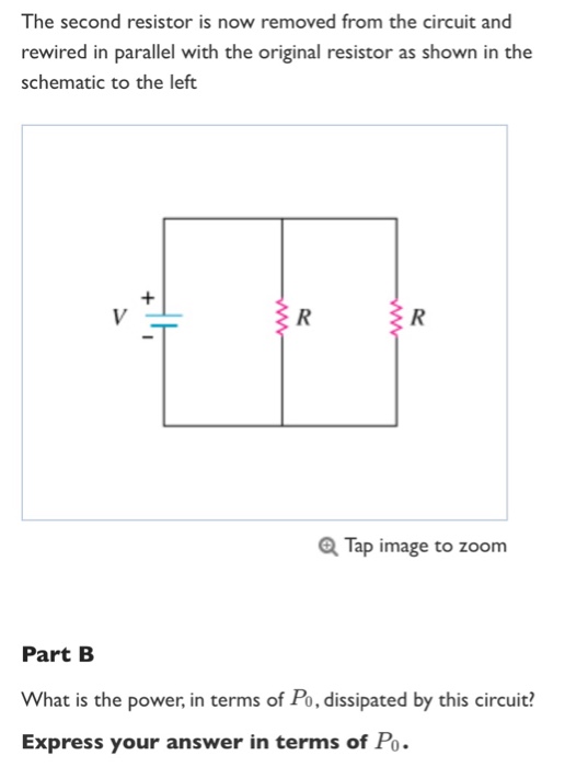 A single resistor is wired to a battery as shown in
