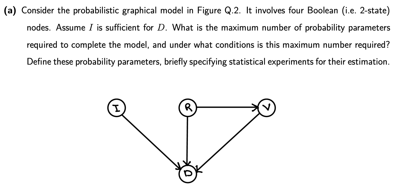 Solved (a) Consider the probabilistic graphical model in | Chegg.com