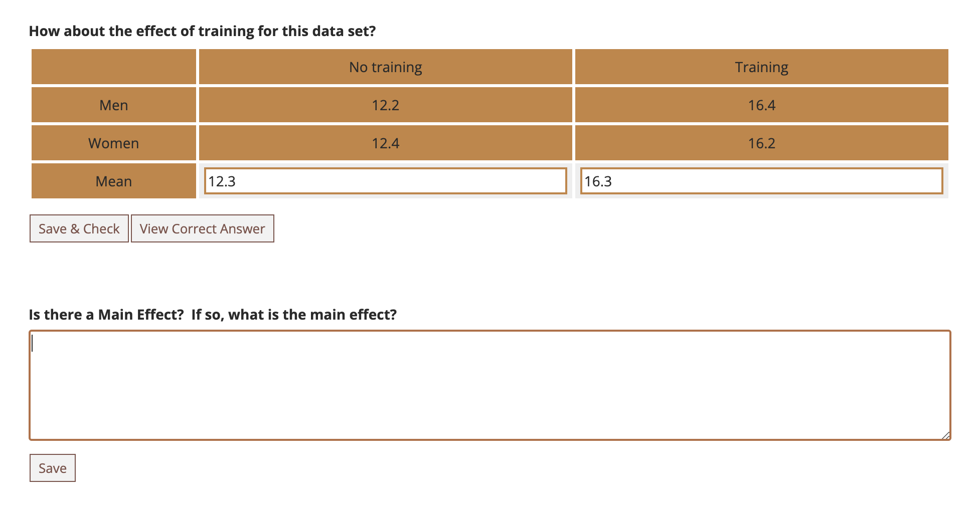 Solved Is there a Main Effect? If so, what is the main | Chegg.com