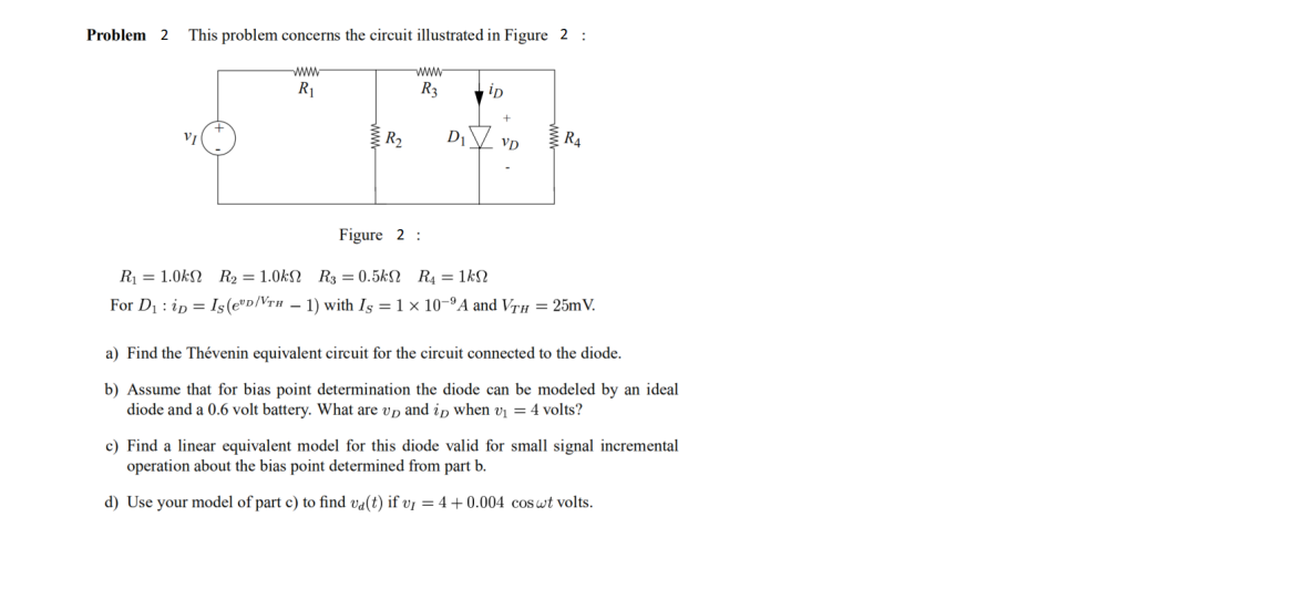 Solved Problem 2 This problem concerns the circuit | Chegg.com