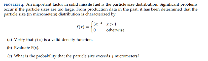 Solved Problem 4. An important factor in solid missile fuel | Chegg.com